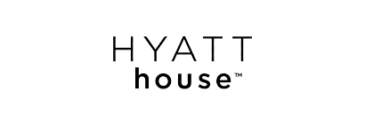 The image displays the "HYATT house" logo on a plain light background, with "HYATT" in uppercase letters above "house" in lowercase and a trademark symbol.
